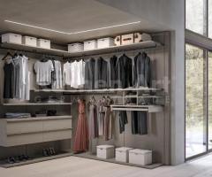 Dressing d’angle avec armoire double face et portes coulissantes en verre - 2
