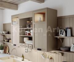 Cuisine Bristol avec îlot couleur terre d'ombre naturelle style rustique scandinave - 2