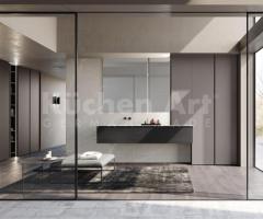 Salle de Bain Design : Meubles Suspendus en Bois Noir avec Vasque Intégrée - 3