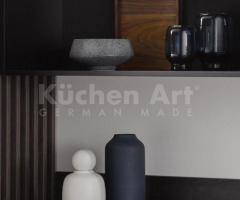 Cuisine Noir en Chêne Vieilli Cognac | Design graphique & naturel - 5