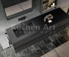 Salle de bains italienne naturelle – Design épuré minérale et vasque suspendu - 5