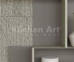 Salle de bains contemporaine avec vasque intégrée et éléments Cube en métal - 2